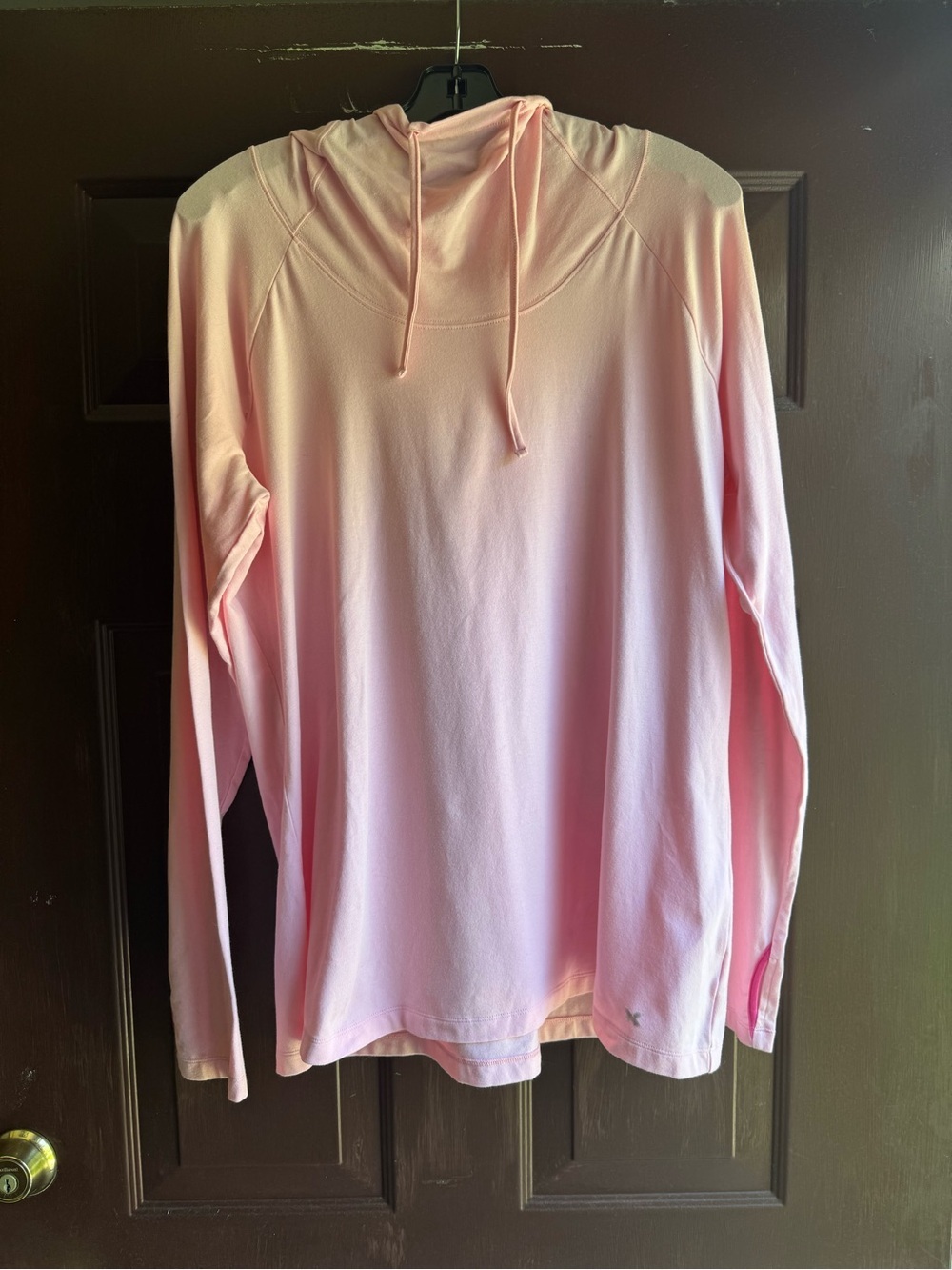 Xersion Pink Hoodie With Thumb Slots Size XL minor staining throughout
